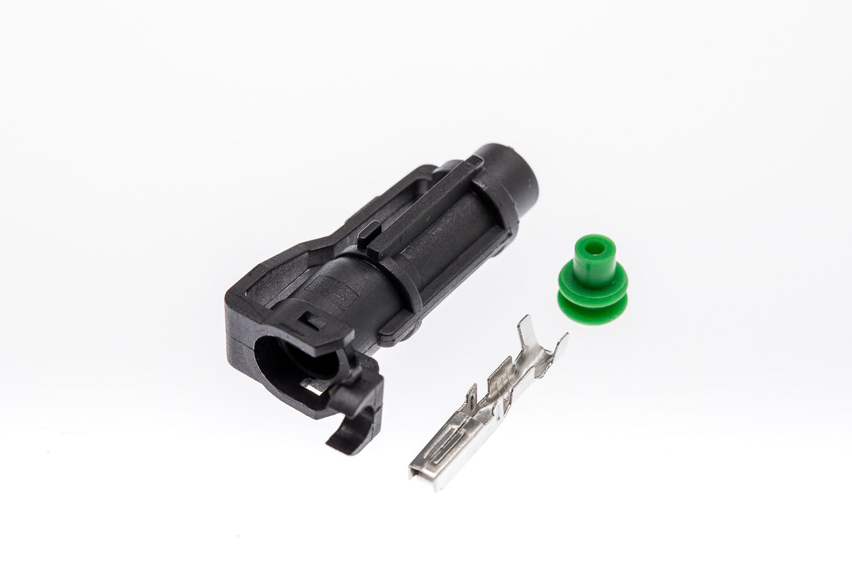 Connector weiblich 1 polig mit Einzeladerabdichtung & Crimpverbinder CSF10115