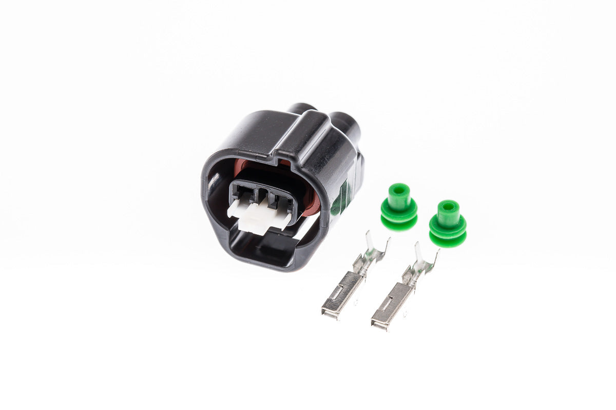 Connector weiblich 2 polig mit Einzeladerabdichtungen & Crimpverbinder CSF10239