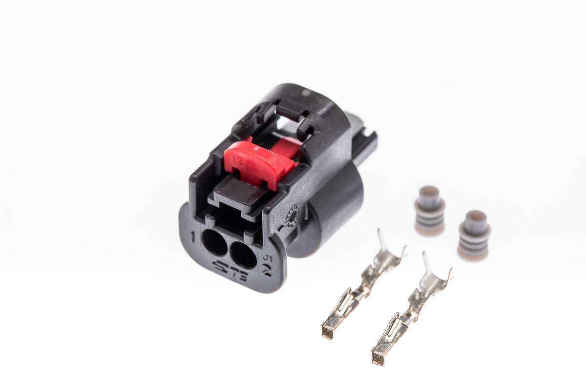 Connector weiblich 2 polig mit Einzeladerabdichtungen & Crimpverbinder CSF10244