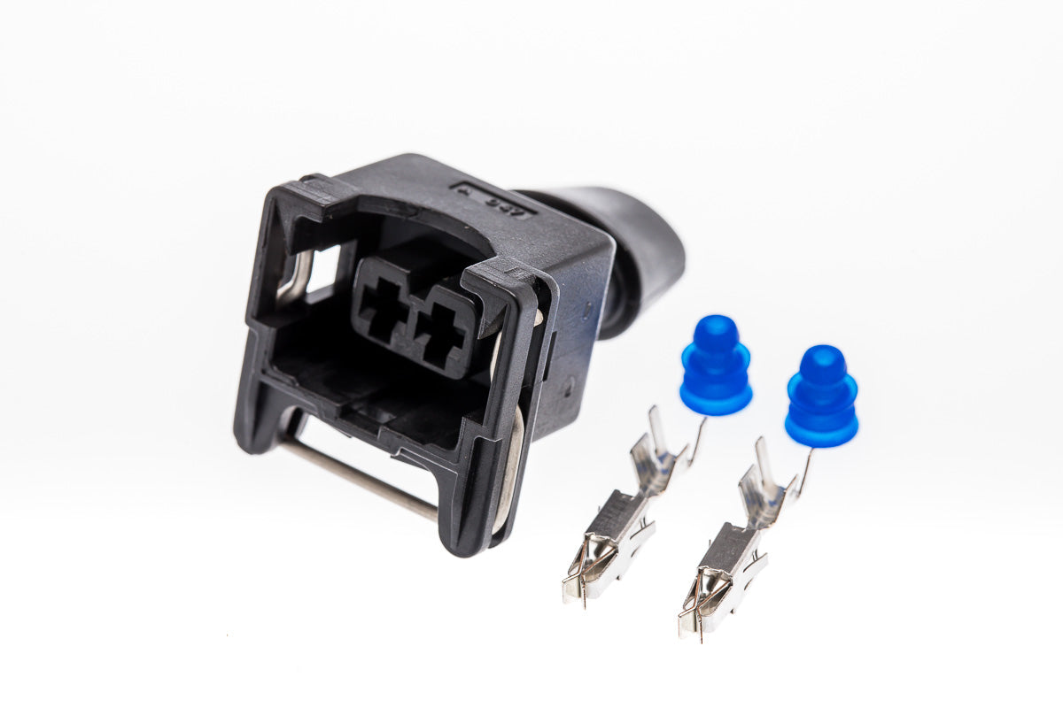 Connector weiblich 2 polig mit Einzeladerabdichtungen & Crimpverbinder CSF10296