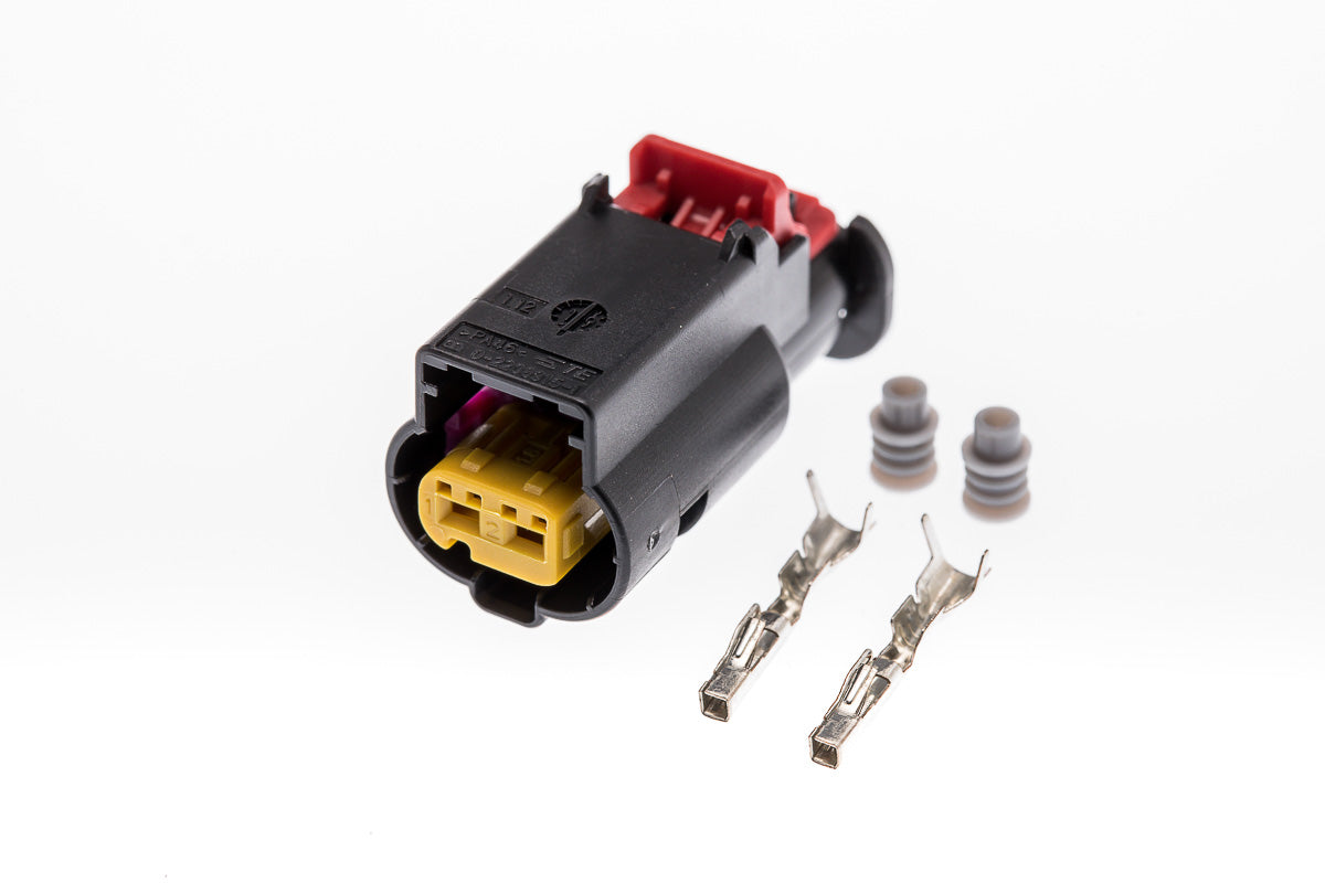 Connector weiblich 2 polig mit Einzeladerabdichtungen & Crimpverbinder CSF10316