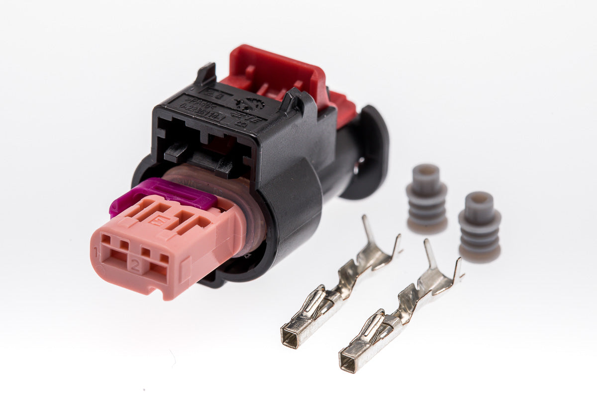 Connector weiblich 2 polig mit Einzeladerabdichtungen & Crimpverbinder CSF10318