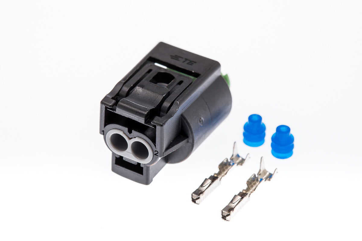 Connector weiblich 2 polig mit Einzeladerabdichtungen & Crimpverbinder CSF10371