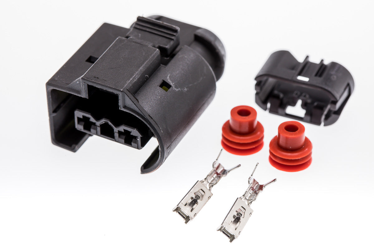 Connector weiblich 2 polig mit Einzeladerabdichtungen & Crimpverbinder CSF10462