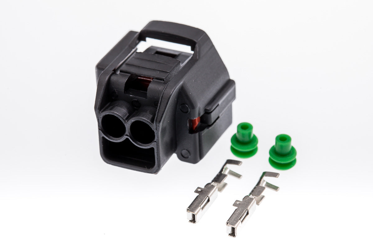 Connector weiblich 2 polig mit Einzeladerabdichtungen & Crimpverbinder CSF10516