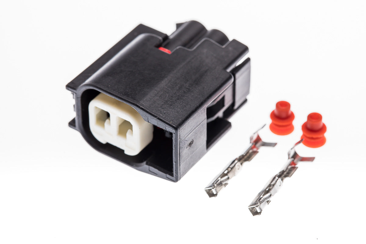 Connector weiblich 2 polig mit Einzeladerabdichtungen & Crimpverbinder CSF10534