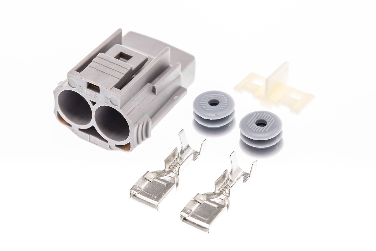Connector weiblich 2 polig mit Einzeladerabdichtungen & Crimpverbinder CSF10605