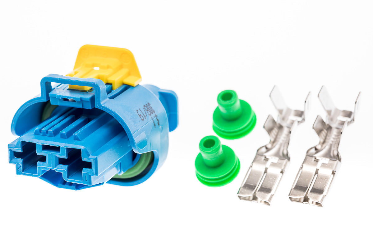 Connector weiblich 2 polig mit Einzeladerabdichtungen & Crimpverbinder CSF10669