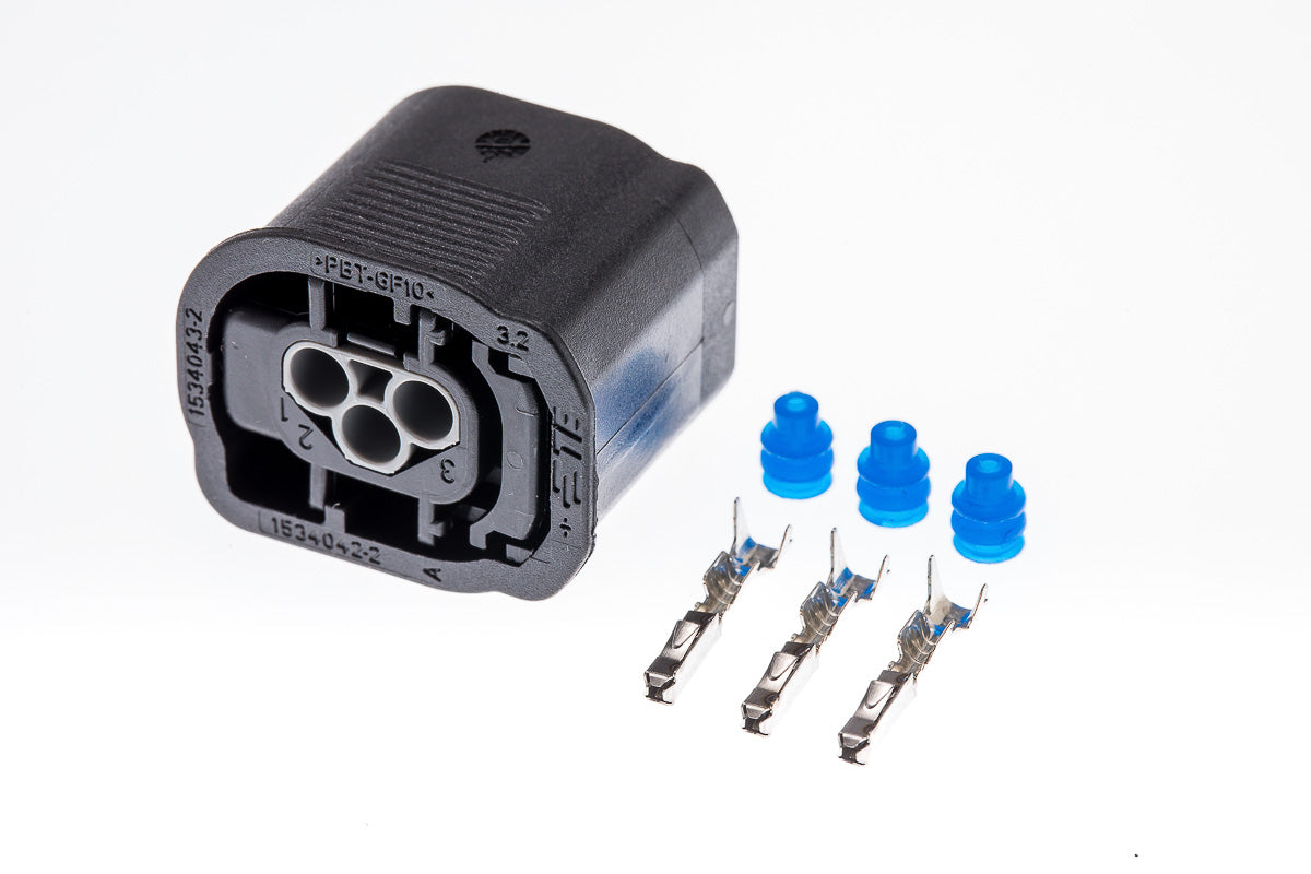 Connector weiblich 3 polig mit Einzeladerabdichtungen & Crimpverbinder CSF11206