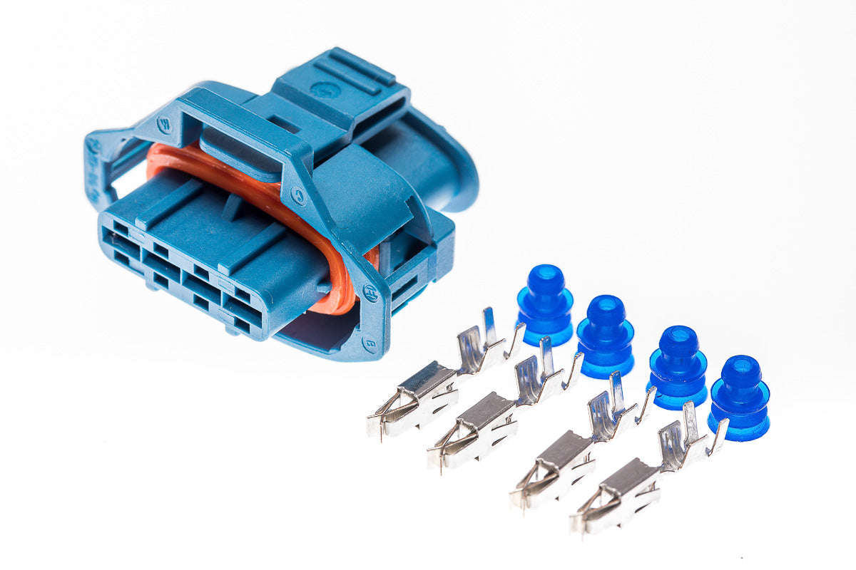 Connector weiblich 4 polig mit Einzeladerabdichtungen & Crimpverbinder CSF11874