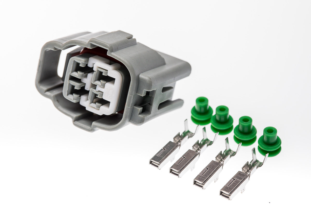 Connector weiblich 4 polig mit Einzeladerabdichtungen & Crimpverbinder CSF11893