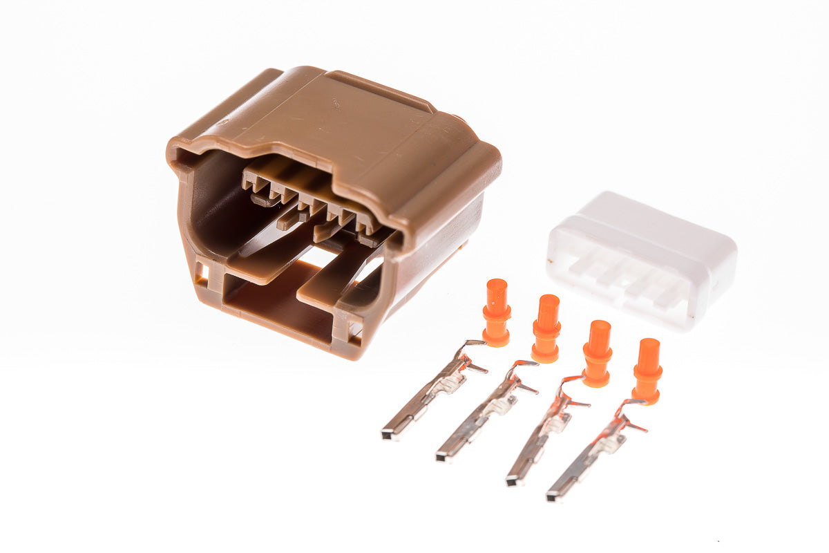 Connector weiblich 4 polig mit Einzeladerabdichtungen & Crimpverbinder CSF11910