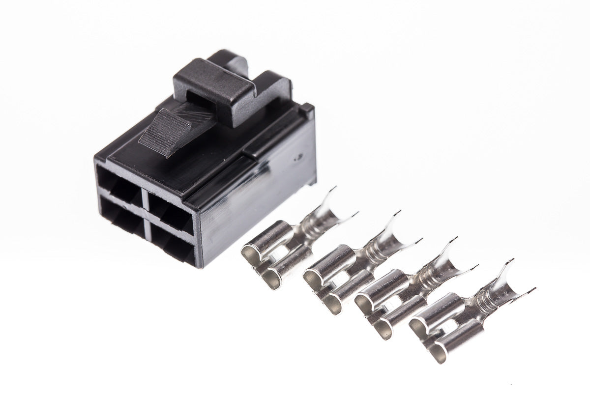 Connector weiblich 4 polig mit Crimpverbinder CSF12020