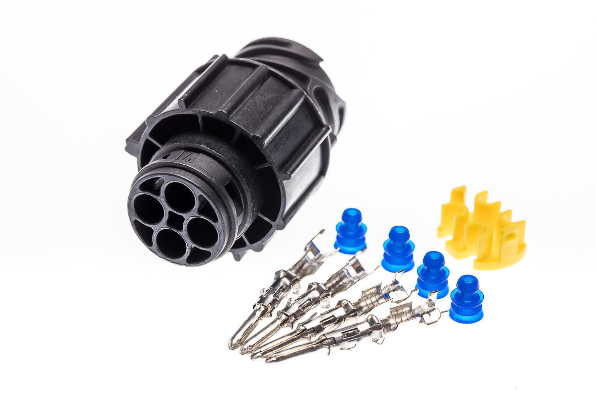 Connector weiblich 4 polig mit Einzeladerabdichtungen & Crimpverbinder CSF12141