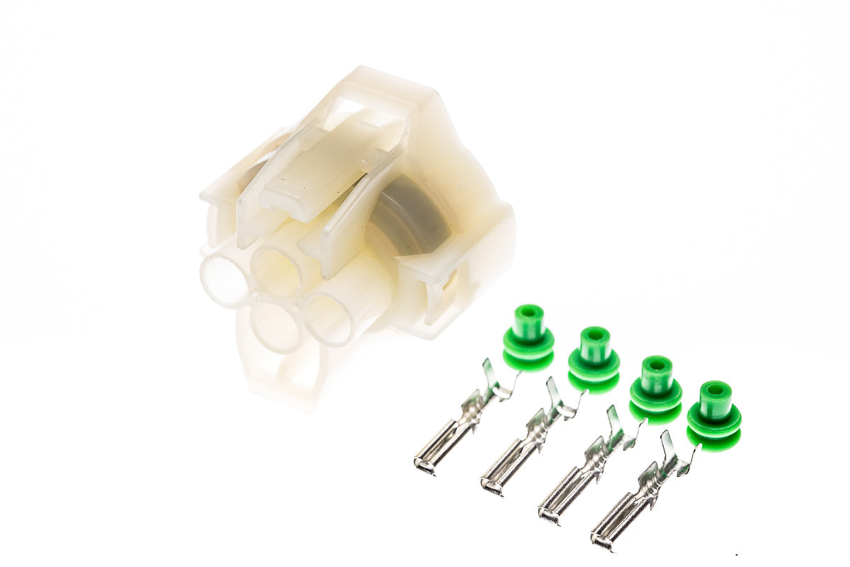 Connector weiblich 4 polig mit Einzeladerabdichtungen & Crimpverbinder CSF12153