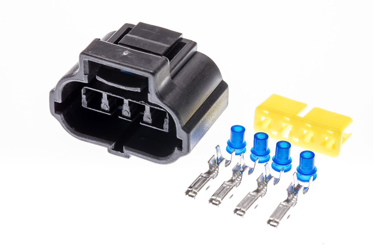 Connector weiblich 4 polig mit Einzeladerabdichtungen & Crimpverbinder CSF12165