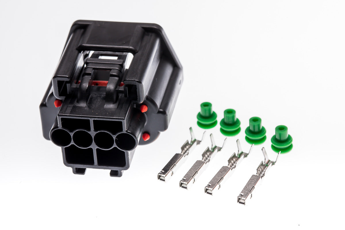 Connector weiblich 4 polig mit Einzeladerabdichtungen & Crimpverbinder CSF12345