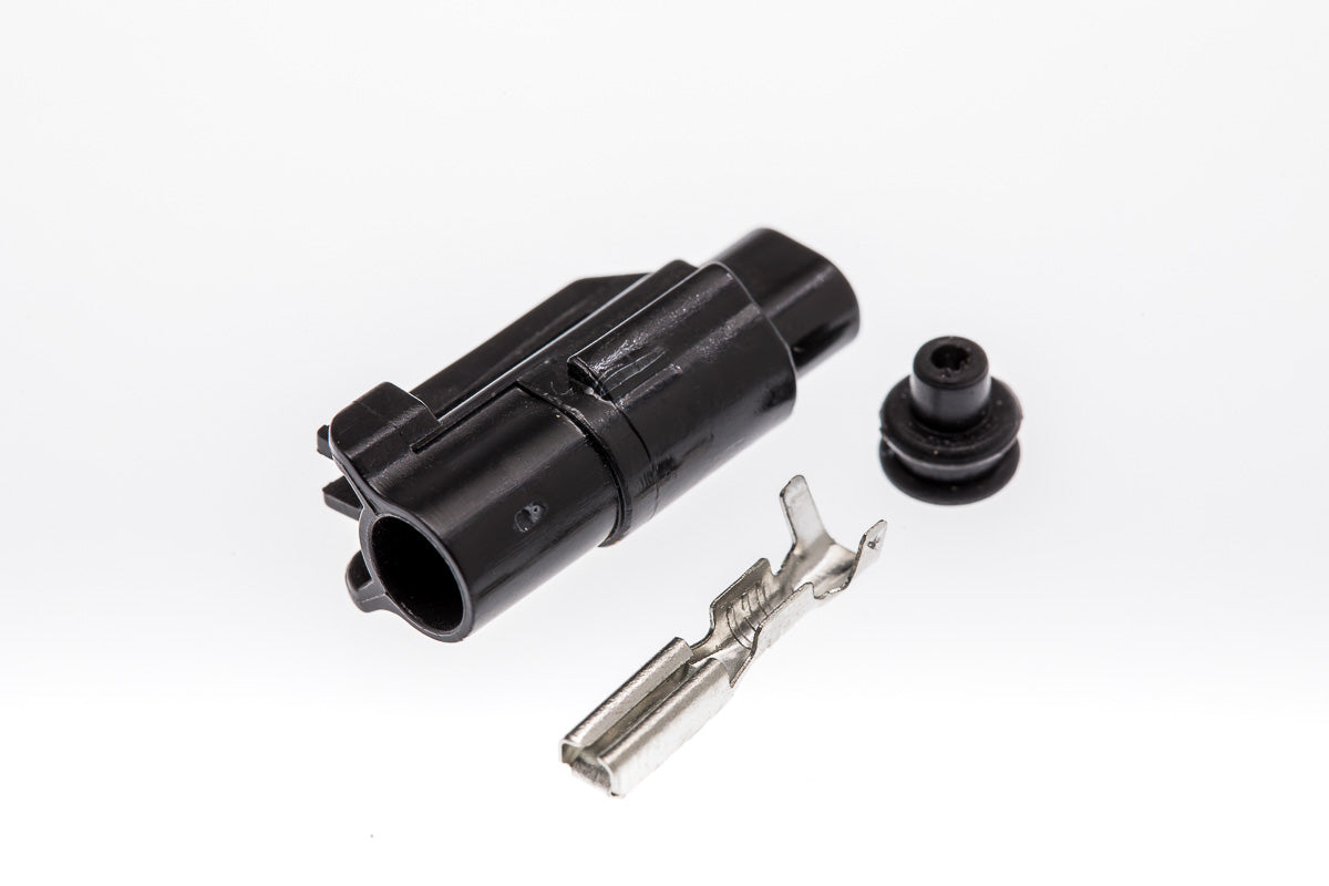 Connector männlich 1 polig mit Einzeladerabdichtung & Crimpverbinder CSM10034