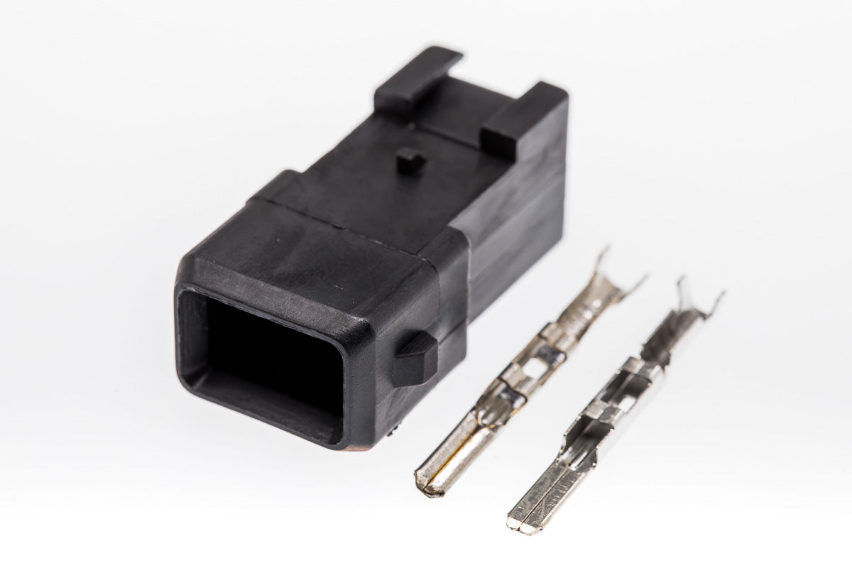 Connector männlich 2 polig mit Crimpverbinder CSM10612