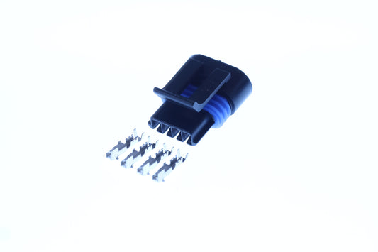 Connector weiblich 4 polig mit Crimpverbinder Steckergehäuse Vergl. Nr. 3U2Z-14S411-SCA