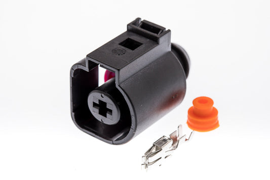 Connector  weiblich  1 polig mit Einzeladerabdichtung  & Crimpverbinder CSF10007