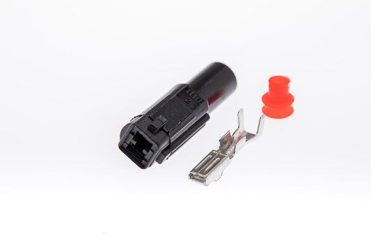 Connector  weiblich  1 polig mit Einzeladerabdichtung  & Crimpverbinder CSF10105