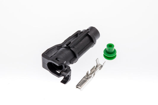 Connector  weiblich  1 polig mit Einzeladerabdichtung  & Crimpverbinder CSF10115