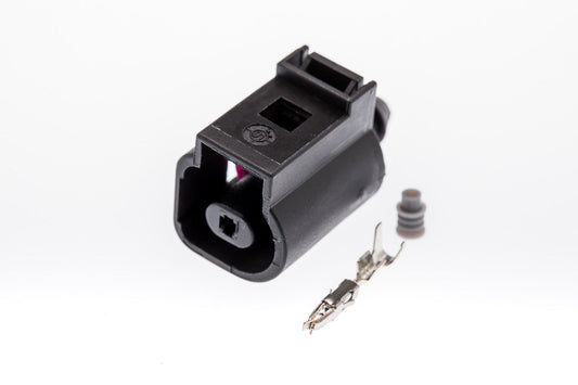 Connector  weiblich  1 polig mit Einzeladerabdichtung  & Crimpverbinder CSF10125
