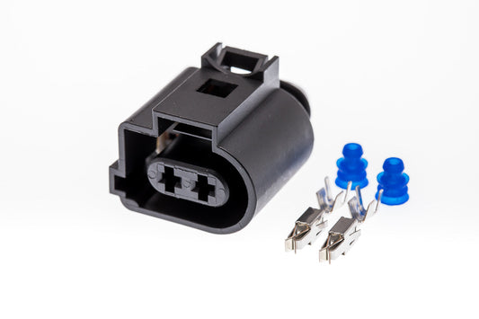 Connector  weiblich  2 polig mit Einzeladerabdichtungen & Crimpverbinder CSF10189