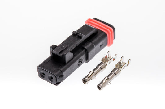 Connector  weiblich  2 polig mit Crimpverbinder CSF10202
