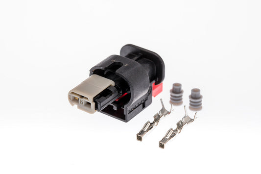 Connector  weiblich  2 polig mit Einzeladerabdichtungen & Crimpverbinder CSF10213