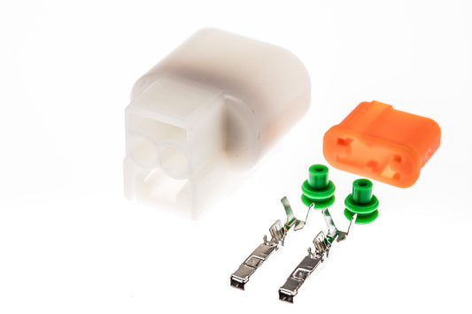 Connector  weiblich  2 polig mit Einzeladerabdichtungen & Crimpverbinder CSF10214