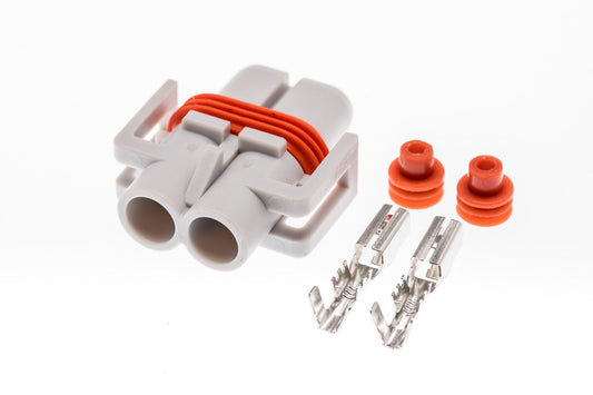 Connector  weiblich  2 polig mit Einzeladerabdichtungen & Crimpverbinder CSF10215