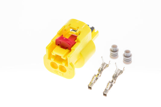 Connector  weiblich  2 polig mit Einzeladerabdichtungen & Crimpverbinder CSF10232
