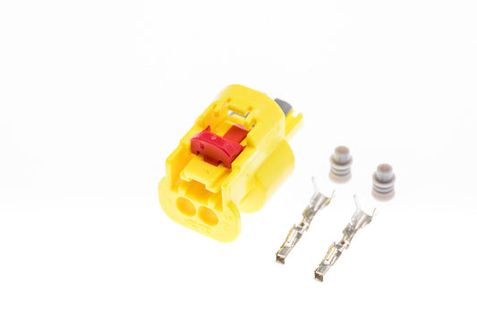 Connector  weiblich  2 polig mit Einzeladerabdichtungen & Crimpverbinder CSF10234