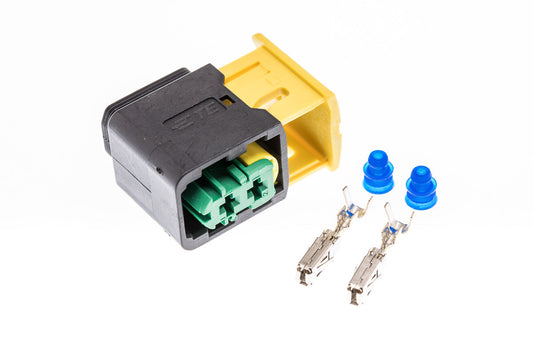 Connector  weiblich  2 polig mit Einzeladerabdichtungen & Crimpverbinder CSF10240