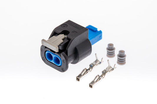 Connector  weiblich  2 polig mit Einzeladerabdichtungen & Crimpverbinder CSF10275