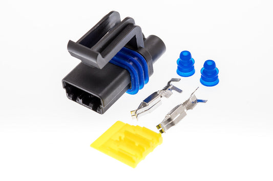 Connector  weiblich  2 polig mit Einzeladerabdichtungen & Crimpverbinder CSF10284