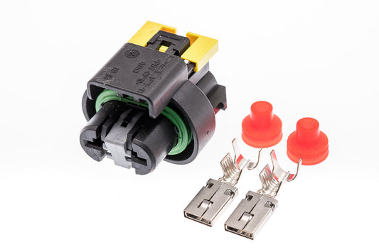 Connector  weiblich  2 polig mit Einzeladerabdichtungen & Crimpverbinder CSF10288