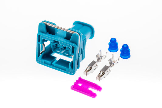 Connector  weiblich  2 polig mit Einzeladerabdichtungen & Crimpverbinder CSF10292