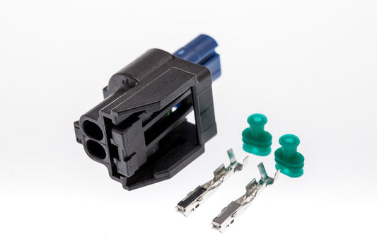 Connector  weiblich  2 polig mit Einzeladerabdichtungen & Crimpverbinder CSF10300