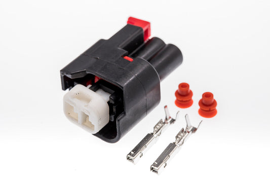 Connector  weiblich  2 polig mit Einzeladerabdichtungen & Crimpverbinder CSF10306