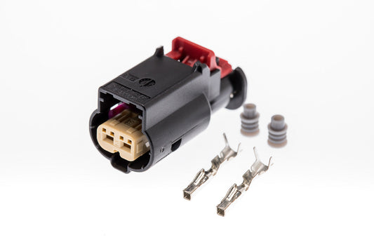 Connector  weiblich  2 polig mit Einzeladerabdichtungen & Crimpverbinder CSF10315