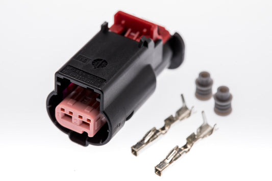 Connector  weiblich  2 polig mit Einzeladerabdichtungen & Crimpverbinder CSF10317