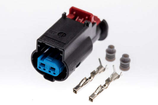 Connector  weiblich  2 polig mit Einzeladerabdichtungen & Crimpverbinder CSF10319