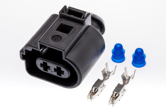 Connector  weiblich  2 polig mit Einzeladerabdichtungen & Crimpverbinder CSF10340