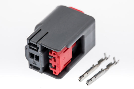 Connector  weiblich  2 polig mit Einzeladerabdichtungen & Crimpverbinder CSF10347