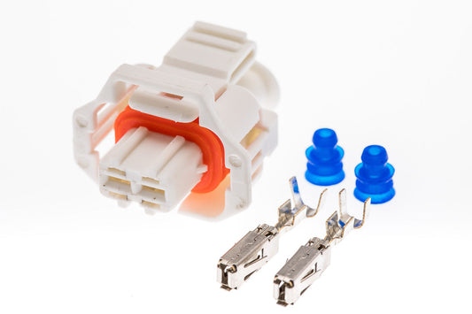 Connector  weiblich  2 polig mit Einzeladerabdichtungen & Crimpverbinder CSF10352