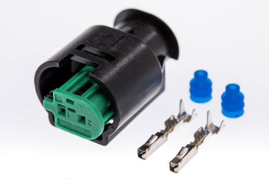 Connector  weiblich  2 polig mit Einzeladerabdichtungen & Crimpverbinder CSF10356
