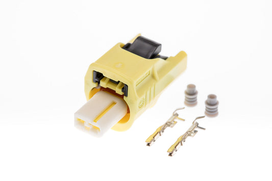 Connector  weiblich  2 polig mit Einzeladerabdichtungen & Crimpverbinder CSF10375